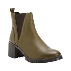 ERIC MICHAEL Green Made In Portugal Leather Dina Booties